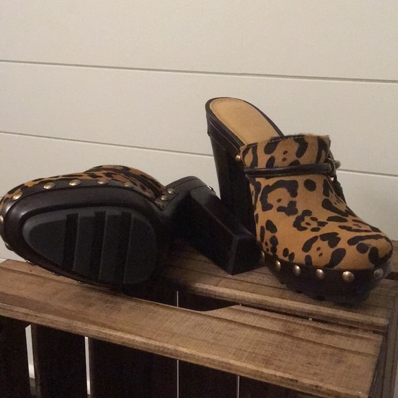 Leopard Print Coach Clogs - Picture 3 of 4